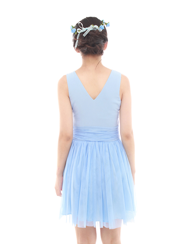 Vera Tulle Dress in Powder Blue